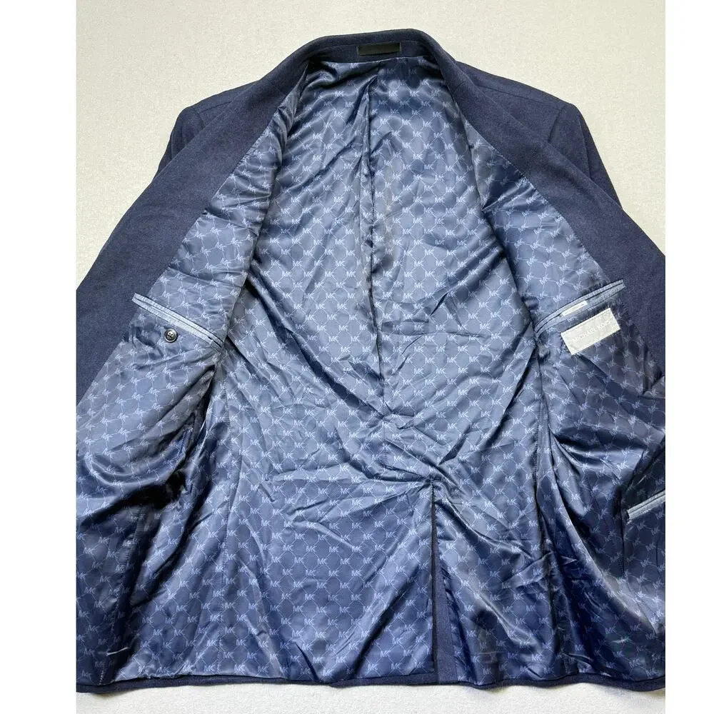 Michael Kors Men's Wool Cashmere Blend Lux Classic-Fit Sport Coat Navy 40R $395